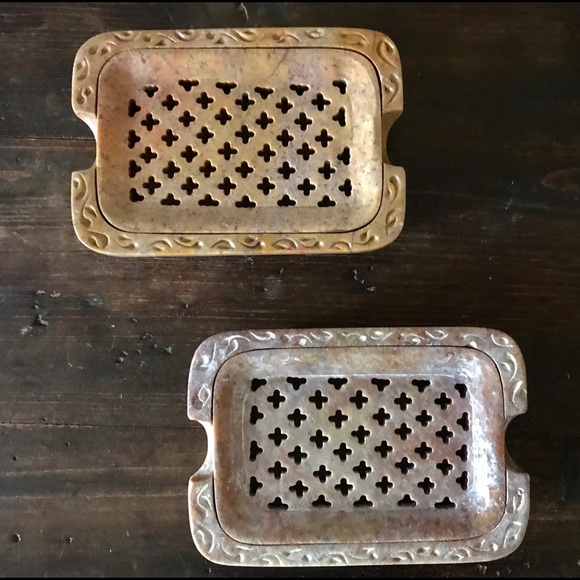 Natural Hand Carved Stone Soapdish Soap Holder 2pc - Picture 2 of 10